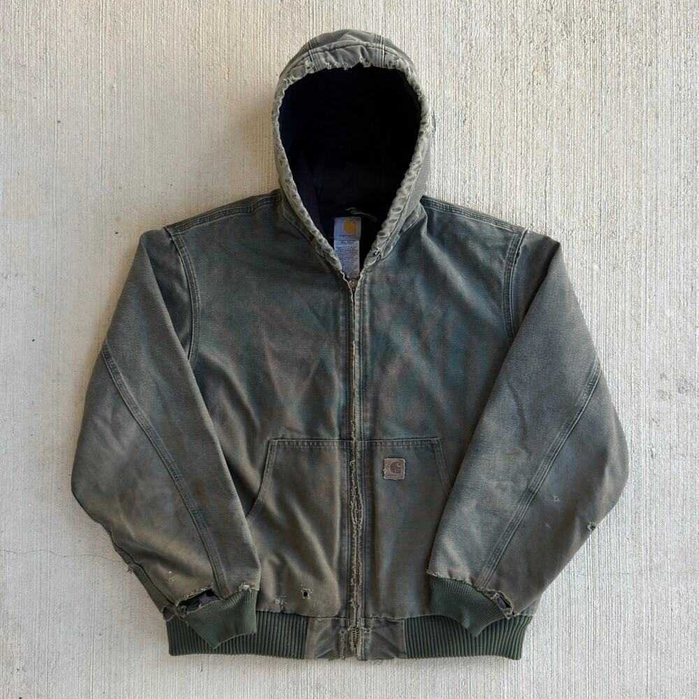 Carhartt J130 MOS green hooded work wear jacket